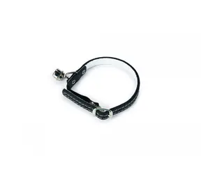 Beeztees Halsband für Katzen, Leder, schwarz, 23,5-28 cm x 10 mm