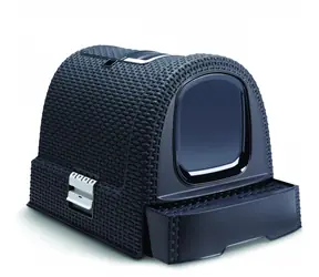 Curver Tiertoilette dunkelgrau / 51cm x 38,5cm x 40cm