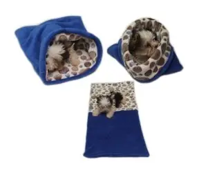 Marysa Bett 3 in 1 für Welpen und Kätzchen, blaubraune Räder