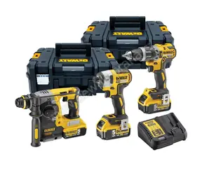 DeWalt DCK368P3T / Akkupack DeWalt DCD796 + DCF887 + DCH273 / 3x Aku 5.0Ah / 2x Koffer / Ladegerät