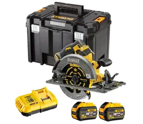 DeWalt DCS579X2 / Akku-Kreissäge / 54 V / Sägeblatt 190 mm / 2x 9,0 Ah / Ladegerät / Koffer