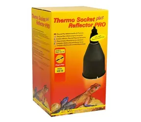 Lucky Reptile Thermo Steckdose PLUS Reflektor „Plug and Play“ Groß mit Stecker / H.25 x 14 cm