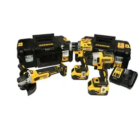 DeWalt DCK384P2T / Akkupack DeWalt DCD796 + DCF887 + DCG405 / 2x Akku 5,0 Ah / 2x Koffer / Ladegerät