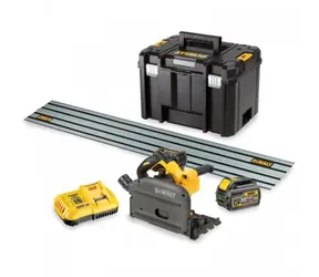DeWalt DCS520T2R / Akku-Tauchkreissäge / 54V / 165 mm Scheibe / 2x 6 Ah / Ladegerät / Koffer
