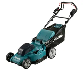 Makita DLM481Z / Akku-Rasenmäher / 2 x 18 V / 3100 U/min / bis zu 800 m / Schnittbreite 48 cm / Fangkorb 62 l / Ohne Akku