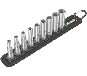 Wera Belt A Deep 1 Satz Steckschlüsseleinsätze ("Nüsse") / Klemmteil 1/4" / 9-teilig