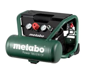 Metabo POWER 180-5 W OF / Ölfreier Kompressor / 1100 W / 5 l / Druck 8 bar / 90 l/min