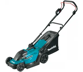 Makita DLM330ST / Akku-Rasenmäher / 18 V / 4.300 U/min / bis zu 270 m / Schnittbreite 33 cm / 30 l Fangkorb / 1 x 5,0 Ah