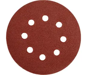YATO YT-83454 / Schleifpapier mit Löchern / Durchmesser 125 mm / Körnung 100 / Klettverschluss / 5 Stk