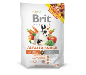 Brit Animals Alfalfa-Snack für Nagetiere 100 g / Leckerbissen für Nagetiere / 100 % Gemüse