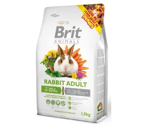 Brit Animals Rabbit Adult Complete 1,5 kg / Super-Premium-Alleinfuttermittel für ausgewachsene Kaninchen (20 Wochen - 4 Jahre).