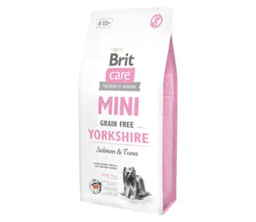 Brit Care Dog Mini Grain Free Yorkshire - Lachs und Thunfisch - 7 kg / Hypoallergenes Trockenfutter für Yorkshire-Terrier 