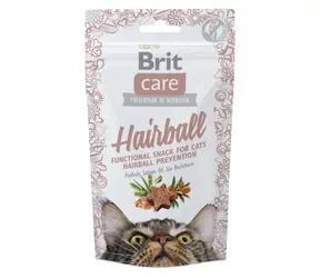 Brit Care Cat Snack Hairball 50 g / Funktioneller getreidefreier Leckerbissen zur Vorbeugung von Haarbüscheln