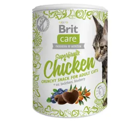 Brit Care Katzensnack Superfruits Huhn 100 g / Leckerli mit Zusatz von „Superfruits“, getreidefrei zum Sterilisieren 
