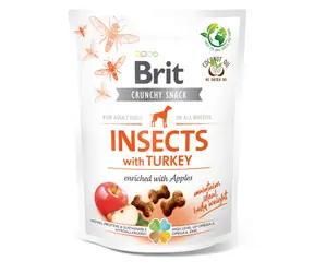 Brit Care Dog Crunchy Cracker. Insekten mit Truthahn und Äpfeln 200 g / Funktionelle Leckerbissen für Hunde
