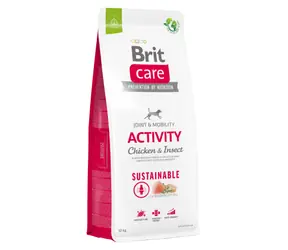 Brit Care Dog Sustainable Activity Chicken & Insect 12 kg / Alleinfuttermittel für Hunde / Anforderungen des Bewegungsapparats