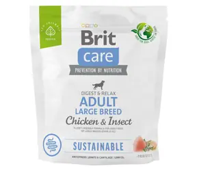 Brit Care Dog Sustainable Adult Large Breed Chicken & Insect 1 kg / Alleinfuttermittel für Hunde / große Rassen (über 25 kg)