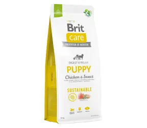 Brit Care Dog Sustainable Puppy Chicken & Insect 12 kg / Komplettes Hundefutter / 4 Wochen - 12 Monate