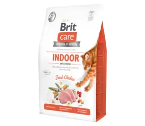 Brit Care Cat Grain-Free Indoor Anti-Stress 2 kg / Alleinfuttermittel für ausgewachsene Katzen ab 12 Monaten