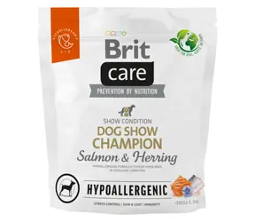 Brit Care Dog Hypoallergenic Dog Show Champion 1 kg / Alleinfuttermittel für Hunde / Hypoallergen 