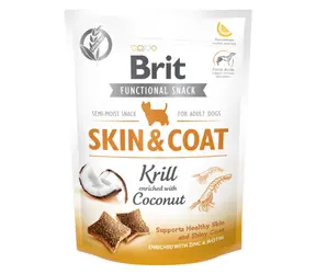 Brit Care Dog Functional Snack Skin&Coat Krill 150 g / Funktionelle Leckerbissen für Hunde