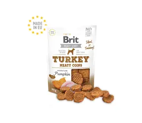 Brit Jerky Turkey Meaty Coins 80 g / Trockenfleisch-Leckereien