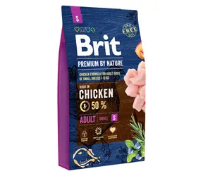 Brit Premium by Nature Adult S 8 kg / Alleinfuttermittel für Hunde / erwachsene Hunde kleiner Rassen (bis 10g)