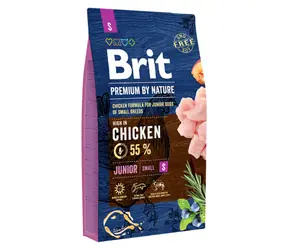 Brit Premium by Nature Junior S 8 kg / Komplettes Hundefutter / für junge Hunde (1-12 Monate) / 1-10 kg 