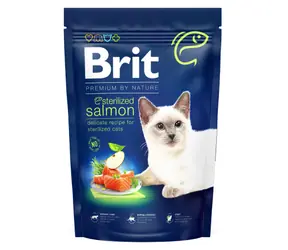 Brit Premium by Nature Cat. Sterilisierter Lachs 1,5 kg / Komplettes Premiumfutter für Katzen / kastrierte Katzen