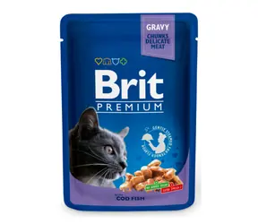 Brit Premium Katzenbeutel mit Kabeljau 100 g