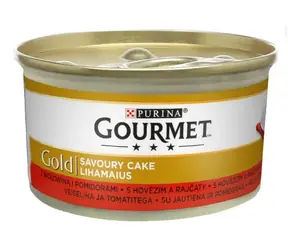 PURINA GOURMET GOLD Savory Cake Rindfleisch 85 g / Dosenfutter für Katzen