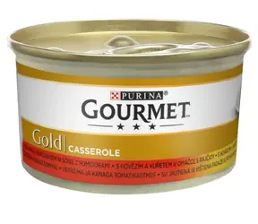 PURINA GOURMET GOLD Rindfleisch- und Hühnertomatensauce 85 g / Dosenfutter für Katzen