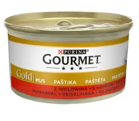 PURINA GOURMET GOLD Rinderfrikadelle 85 g / Dosenfutter für Katzen