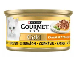 PURINA GOURMET GOLD Delight Huhn in saftiger Sauce 85 g / Dosenfutter für Katzen
