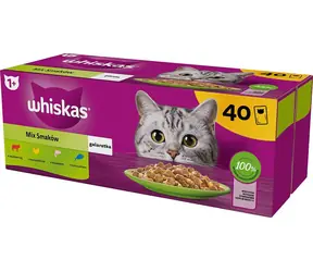 Whiskas Adult Mix Selection in Gelee 40 x 85 g / Beutel für Katzen