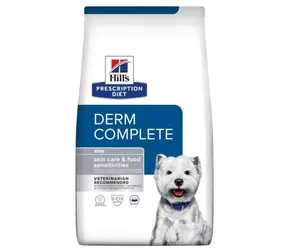 Hill's Prescription Diet Derm Complete Canine Mini 1 kg / Granulat für Hunde / kleine Rassen / Diät zur Haut- und Fellpflege