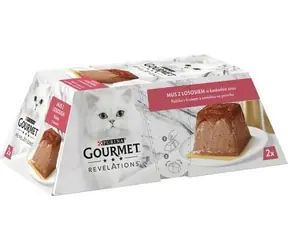 PURINA Gourmet Revelations Lachs 2x 57 g / Beutel für Katzen / mit Lachs
