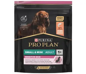 PURINA ProPlan Small & Mini Adult Sensitive Skin 700 g / für ausgewachsene Hunde / kleine Rassen / mit Lachs / empfindliche Haut