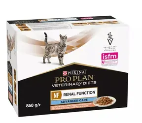 PURINA NF Renal Function Feline Salmon 10x 85 g / Beutel für Katzen / Lachsgeschmack