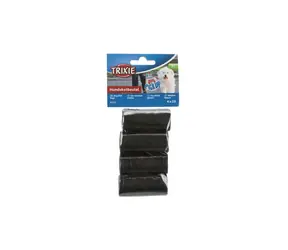 TRIXIE 2332 Ersatz-Kotbeutel (4 Rollen  20 schwarze Beutel)