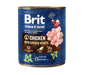 Brit Premium by Nature Huhn mit Herzen 800 g / Dose für Hunde / Huhn mit Herzen