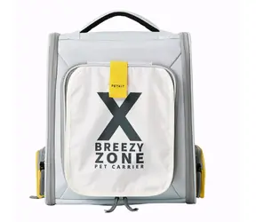 PetKit Breezy xZone Haustiertrage grau / Rucksack für Haustiere / 35x27x43cm