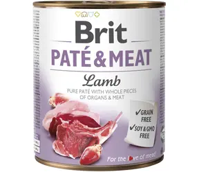 Brit Paté & Meat mit Lamm 800g / Dose für Hunde / Lamm und Huhn