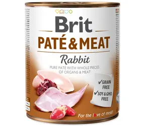 Brit Paté & Meat Rabbit 800 g / Dosenfutter für Hunde / Kaninchenfleisch