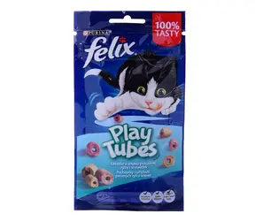 PURINA Felix Play Tubes Fish & Shrimps 50 g / Leckerbissen für Katzen