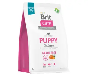 Brit Care Dog Grain-Free Puppy Lachs 3 kg / Granulat für Welpen / glutenfrei / hochwertiges Fell und Haut