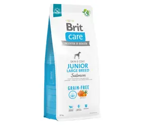 Brit Care Dog Grain-Free Junior Großer Lachs 12 kg / Granulat für junge Hunde / getreidefrei / von 3 Monaten bis 2 Jahren