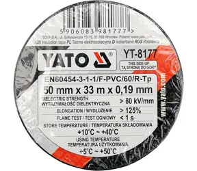 YATO YT-8177 / Isolierband 55 x 0,19 mm x 33 m schwarz