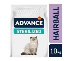 ADVANCE CAT Sterilized Hairball 10kg / Super Premium Futter (Granulat) / für kastrierte erwachsene Katzen