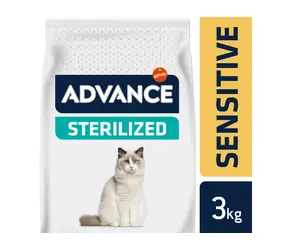 ADVANCE CAT Sterilized Sensitive 3kg / Super Premium Futter (Granulat) / für sterilisierte Katzen mit empfindlicher Verdauung